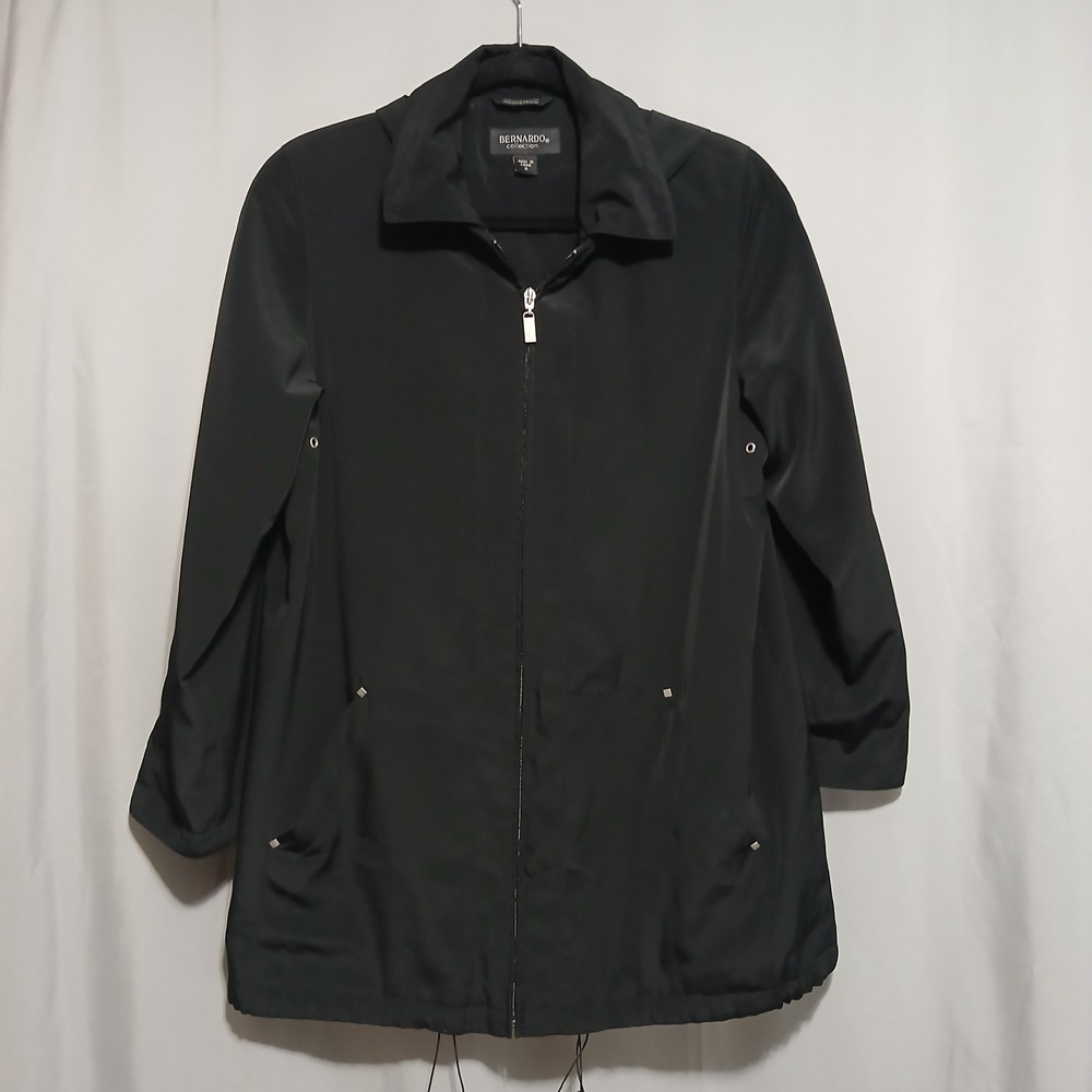 Bernardo Collection Nordstrom Black Raincoat Lightweight Jacket Women's‎